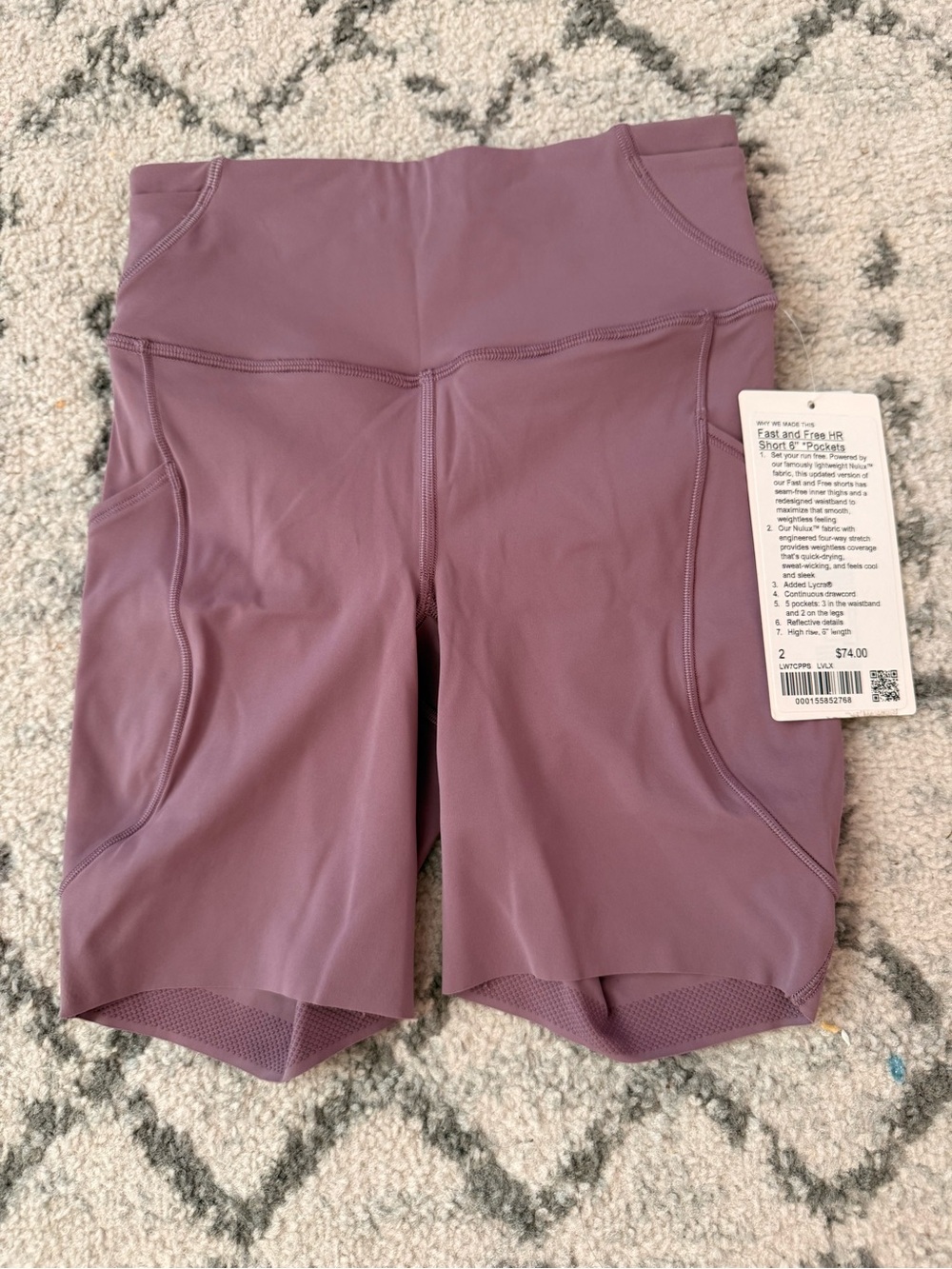 lululemon athletica High-Rise Bike Shorts in Dusty Mauve